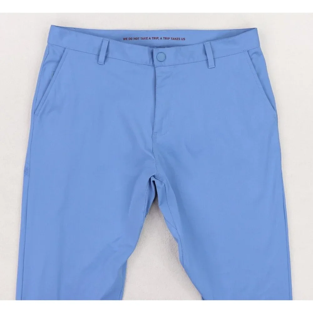 Rhone Commuter Pants Mens 35 X 33 Blue Stretch Performance Polyester 100161 - Picture 4 of 10